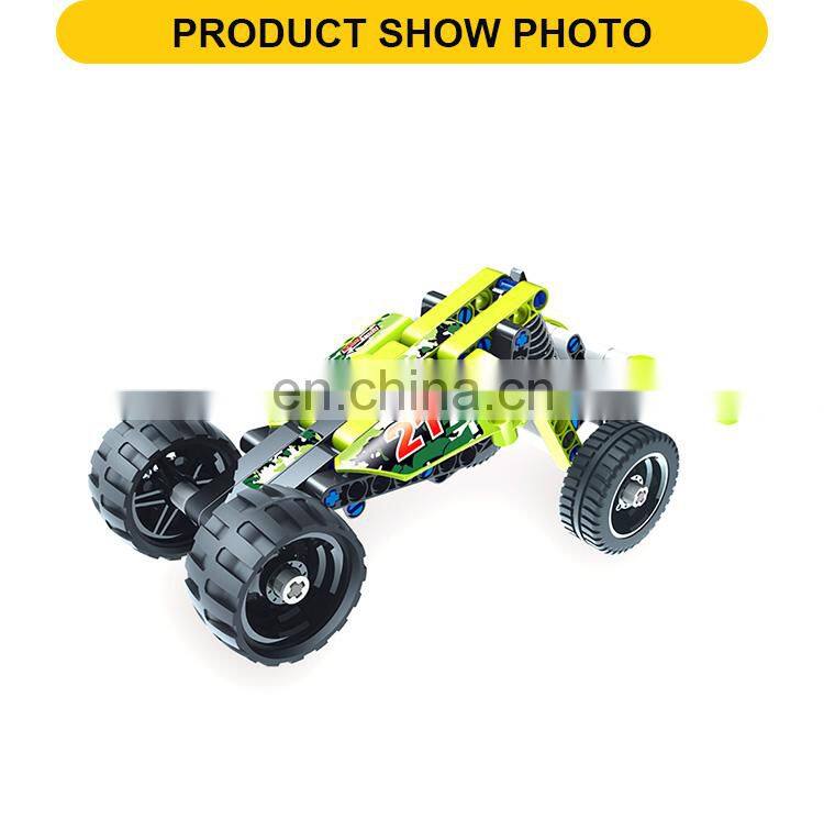 Green color racing model bricks construct toy Building bricks