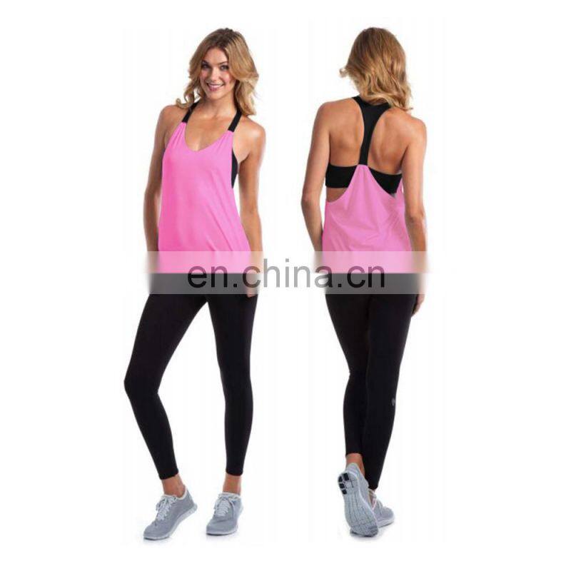 Dry fit womens back sports tank top