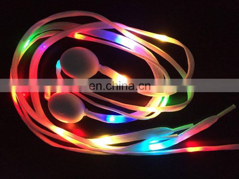 Fashion wholesale colorful platube elastic led shoelaces