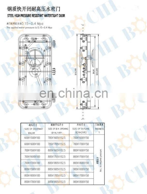 BOCHI Customized Watertight Marine Door