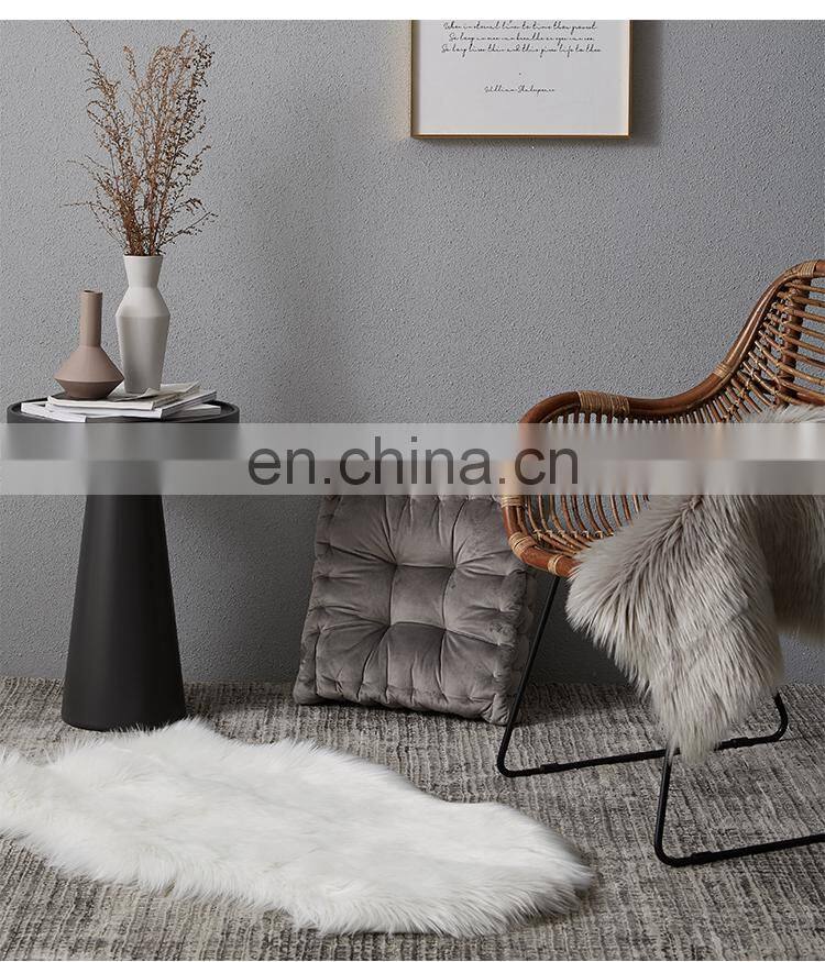 RAWHOUSE pink white gray plush skindeer leather carpet