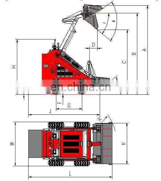 HYSOON compact backhoe loader
