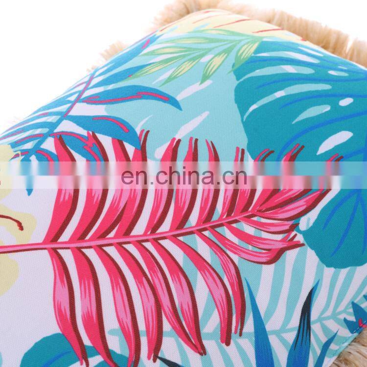 Hot Sell Tropical Outdoor Leaf Pillows Green Leaves Printing Outdoor Furniture Sofa Pillow Case