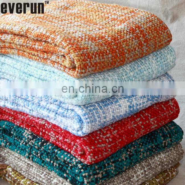acrylic woven spaced chunky grid blanket