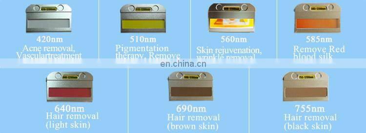 Multifunction Elight acne removal wrinkle reduce skin rejuvenation & 808 diodel laser hair removal