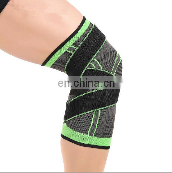 Black soft cotton compression knee sleeve support