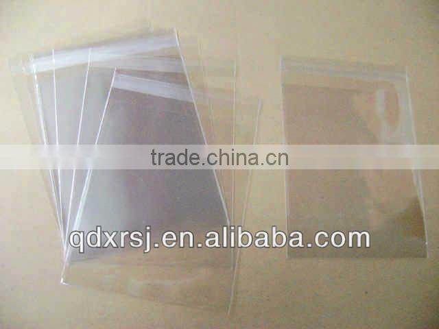 clear opp bag with self-adhesive gule