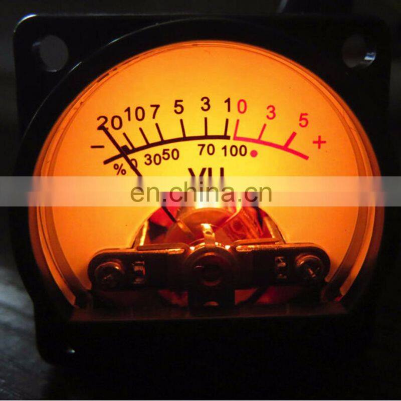 500UA Panel VU Meter 6-12V Bulb Warm Back Light Recording Audio Level Amp Meter For Audio equipment, VU panel Meter