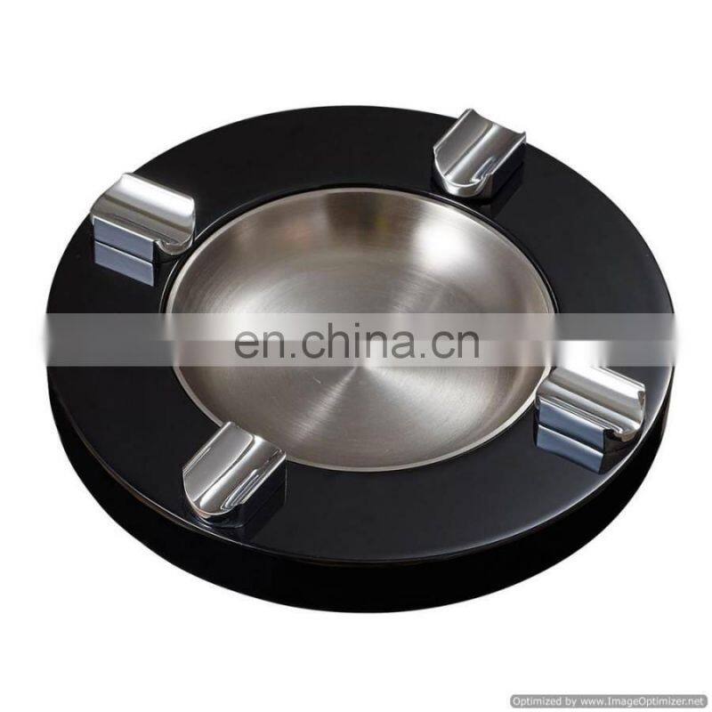 metal shiny gold leaf ashtray