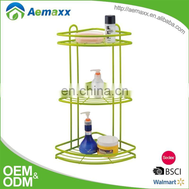 Plastic shampoo holder wall mounted shower shelf