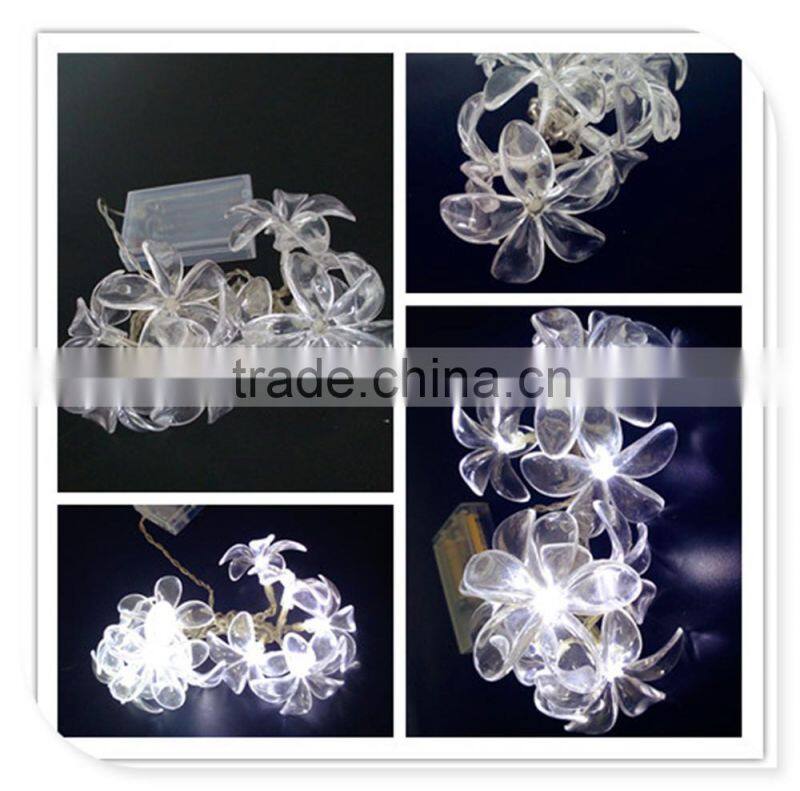 white battery operated fairy led lights with fancy design flowers
