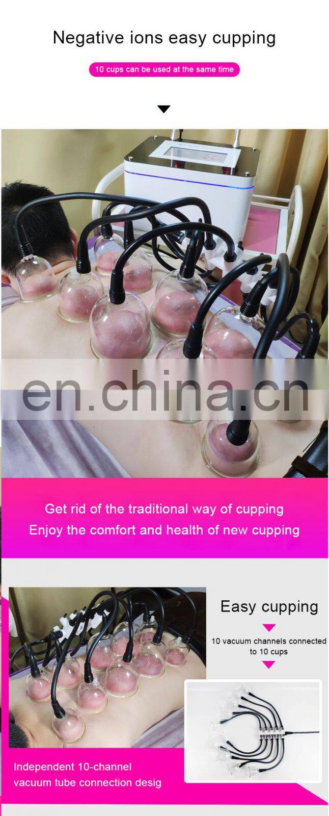 Factory price Breast massage therapy nursing instrument Vacuum Enlargement Microcurrent meridian dredging Butt Lifting machine