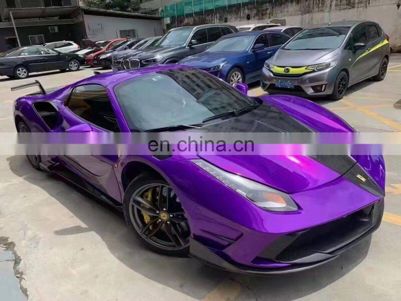 Runde Top Quality For Ferrari 488GTB Upgrade Mansory Half Carbon Fiber Body Kit Front Rear Bumper Rear Diffuse Hood Fender Side