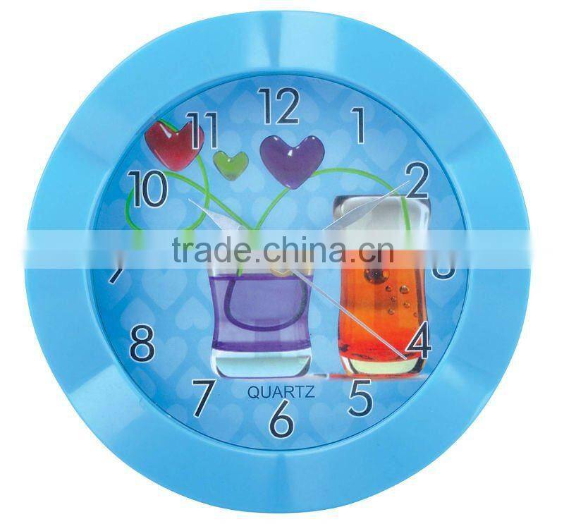 Round plastic wall clock