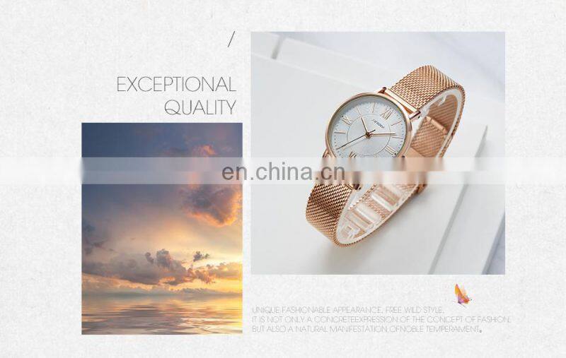 SINOBI Women Watches Unique Design Dial Quartz Clock Fashion Women Dress Wristwatch Montre Femme Stylish Quartz Ladies Watches