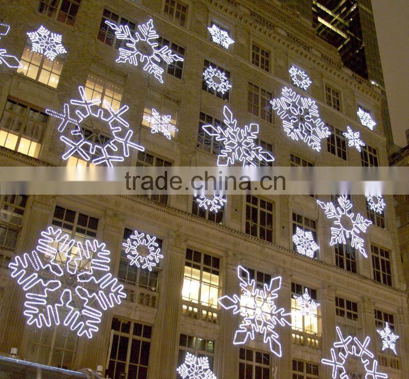 Christmas snowflake shape led lights hang decorations