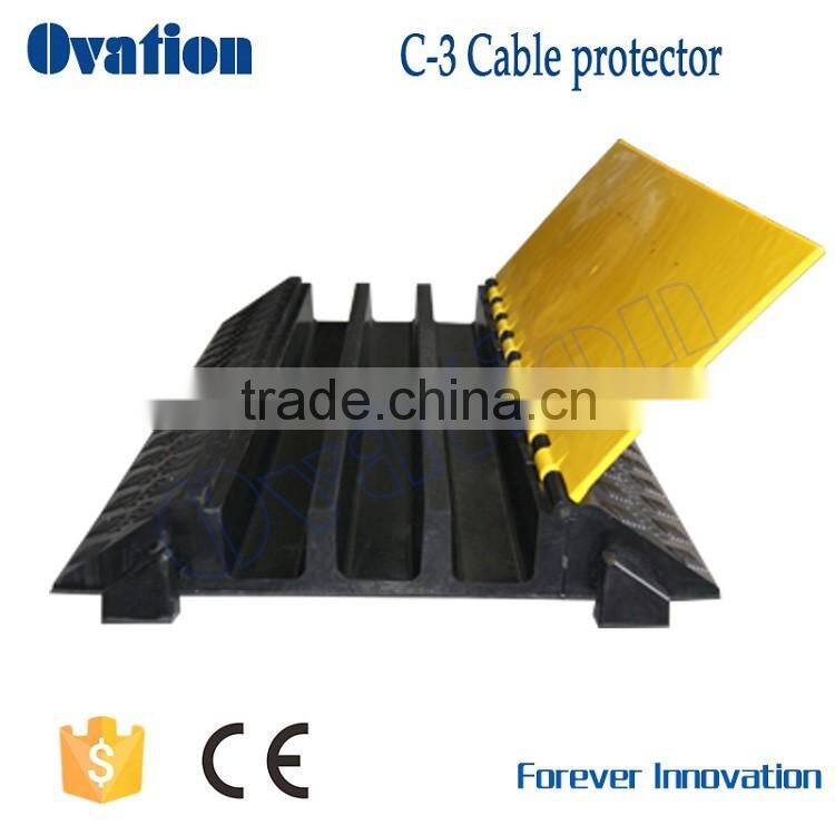 3 channel outdoor event protector, rubber cable protector