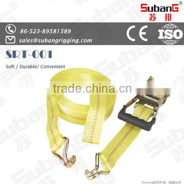 customized polyester 50mmx9m 2500kg(lc) ratchet tie down