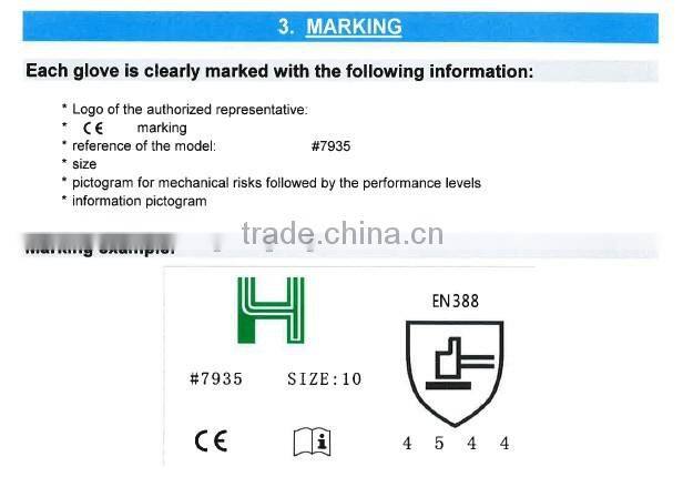 Oil Resistant Anti Cut Gloves High Performance Level 5 Anti Cut Leather Gloves