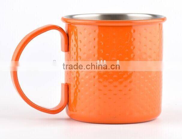 Stainless steel hammered mug, 12oz beer cups