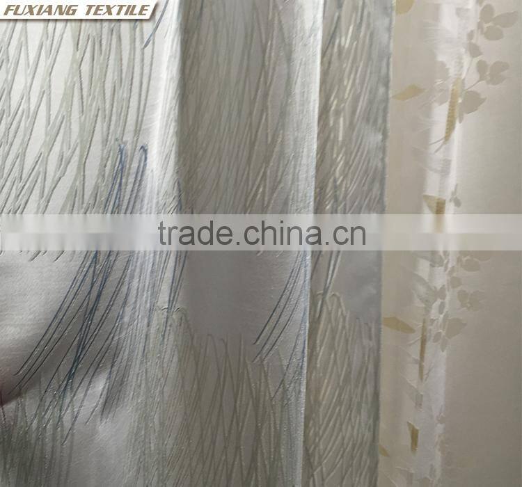100% Polyester cutting flower window curtain fabric