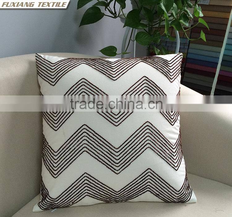 Embroidered Zig-Zag Type Sofa Chair Home Decor Pillow Cushion