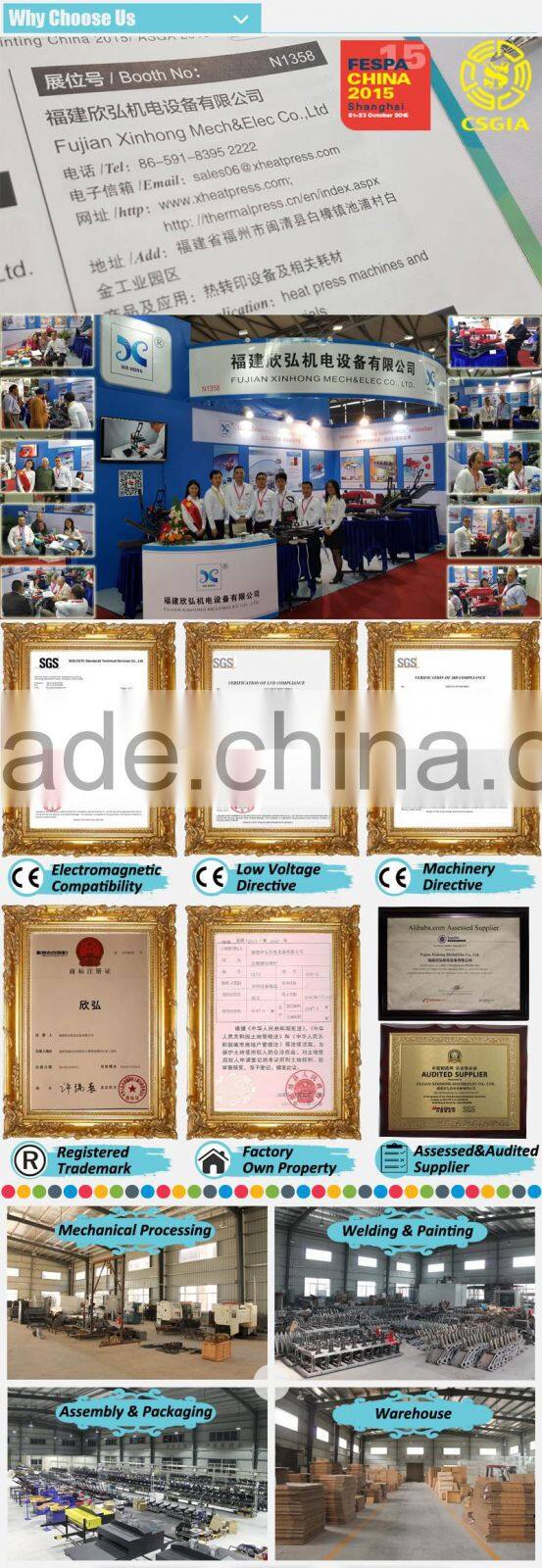 Clamshell t shirt used sublimation clothing heat press machine