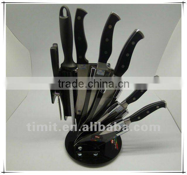 8pcs stainless steel solid handle kitchen knife