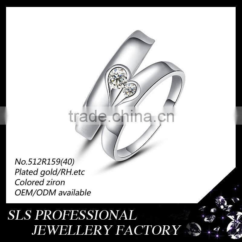 2015 best selling sterling silver plain rings alibaba express zirconia stone white crystal jewelry wedding ring for lover