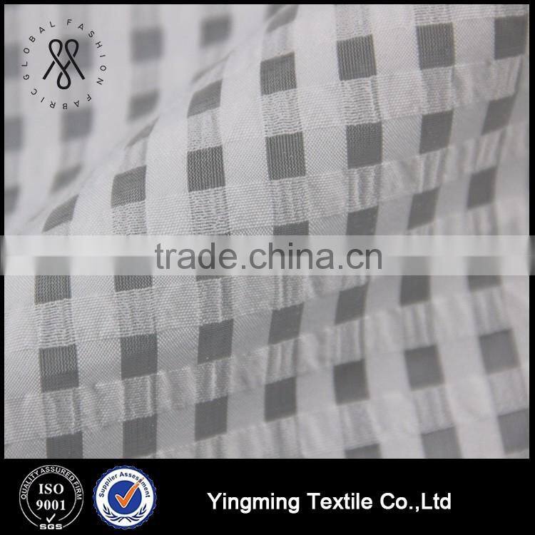 100% Polyester Plaid Organza Fabric for Women's Dress