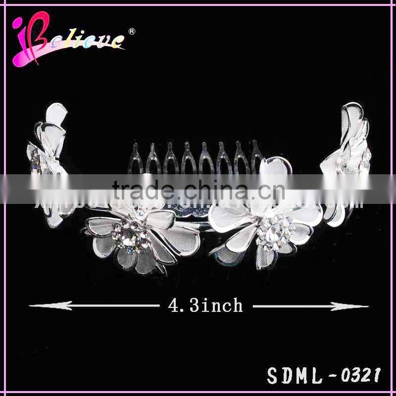 Wedding hair accessories hot selling hair jewelry flower girls hair combs