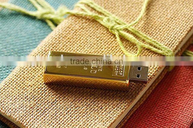100% real capacity Gold Bar USB Thumb Drive 4-64GB