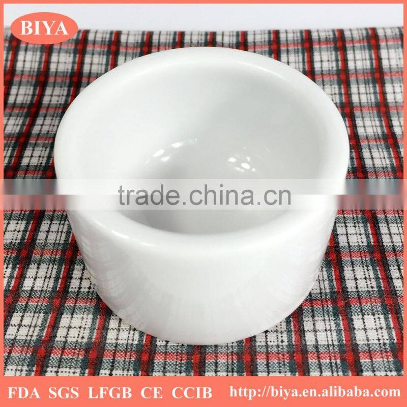 Wholesale Sublimation white porcelain ceramics candle holder stand can custom print decorative desgin