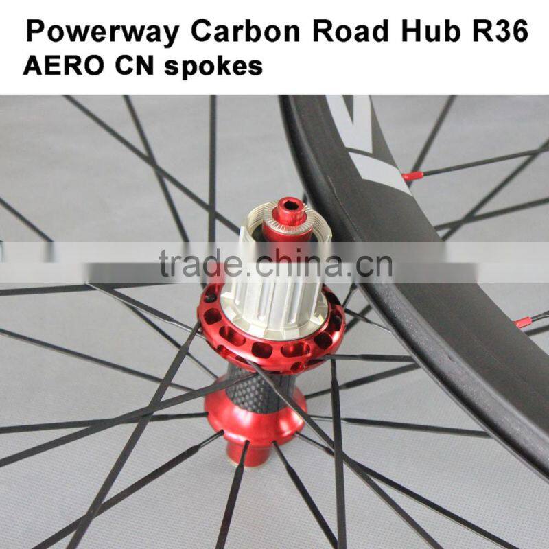700C carbon wheels clincher road carbon rims 21mm width bicycle wheelset with titanium quick release 38C