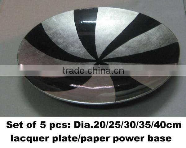 Set of 5 pcs lacquered plate TK Vietnam