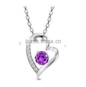 High Quality amethyst heart pendant