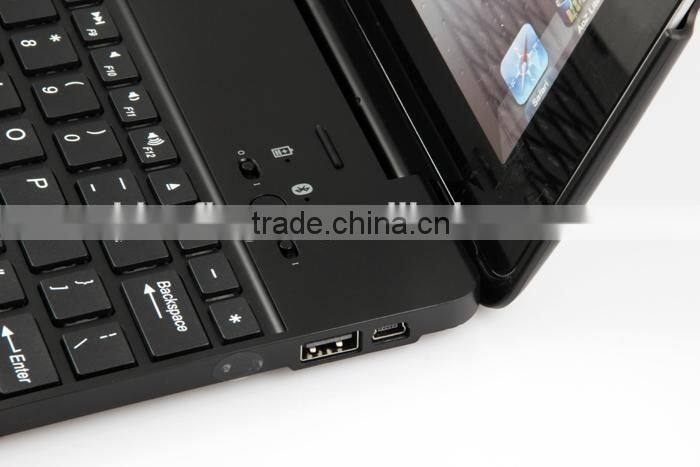 Clamshell wireless Bluetooth keyboard case for iPad234 with 4000mah battery,rechargable folio calmshell Bluetooth keyboard