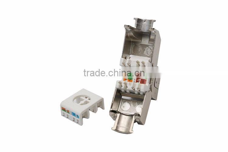 rj45 cat6A keystone jack, cat7 rj45 modular jack, female keystone jack