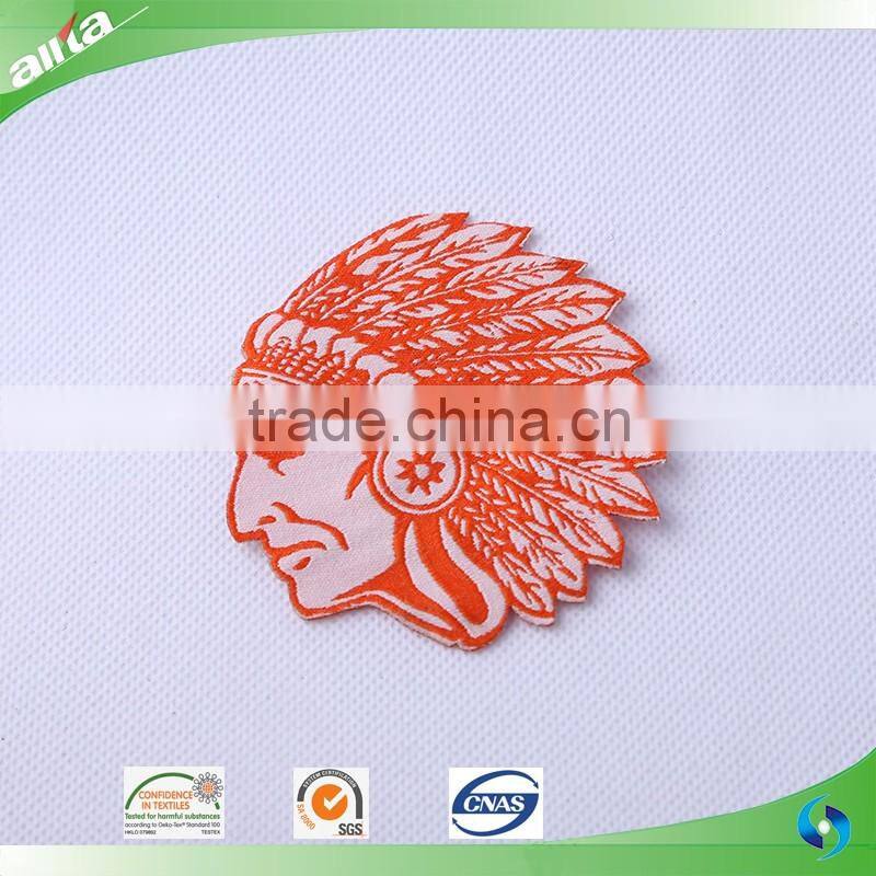 Woven soccer iron on patches wholesale custom patch
