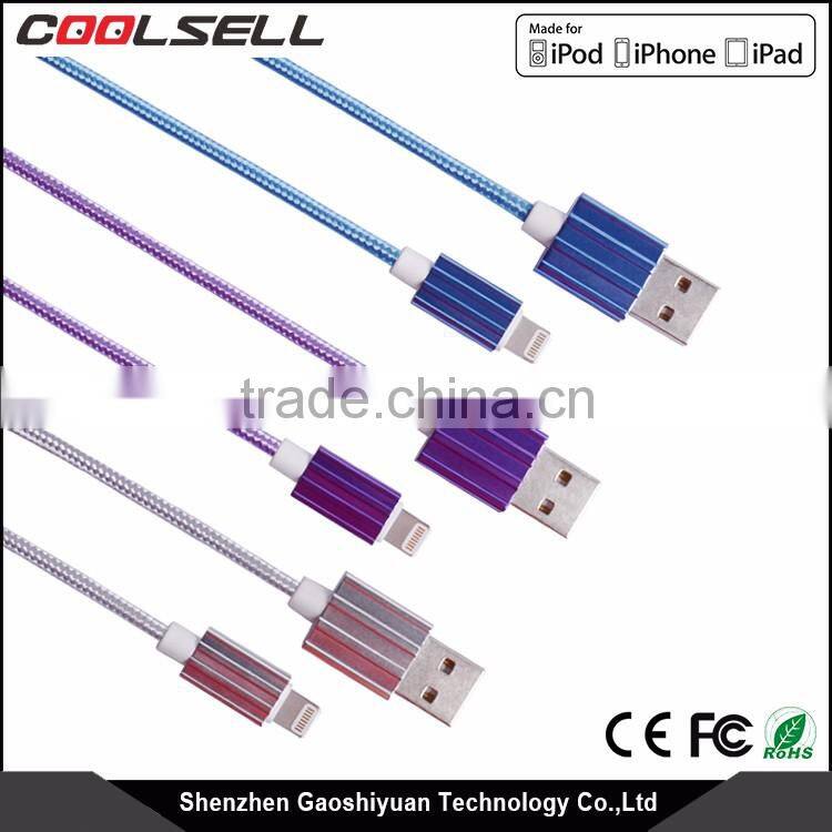 Spring MFi C48 USB cable for iPhone6/6S, 8pin connector mfi cable for apple with spring
