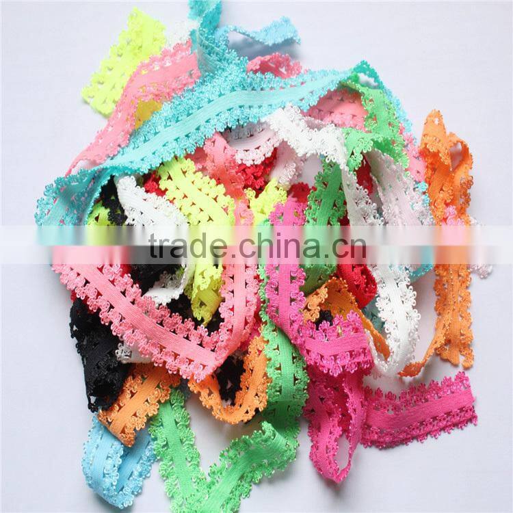 3/4 Frilly Elastic Baby Headbands - - Lace Baby Headbands