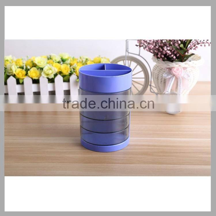 School supplies custom cheap plastic desk pen container creative pen holder