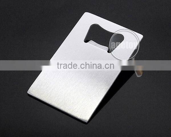 Stainless Steel Brushed Metal Credit Card Shaped Cheap Bulk Bottle Opener