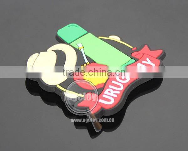 Soft Rubber Injection Molding Camping Sports Bottle Bag Cap Eco-friendly Soft PVC Uruguay Custom Personalized Fridge Magnet