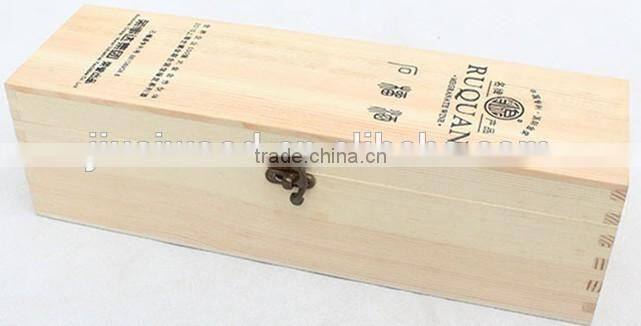 Customized Single Bottle Wine Wooden Box