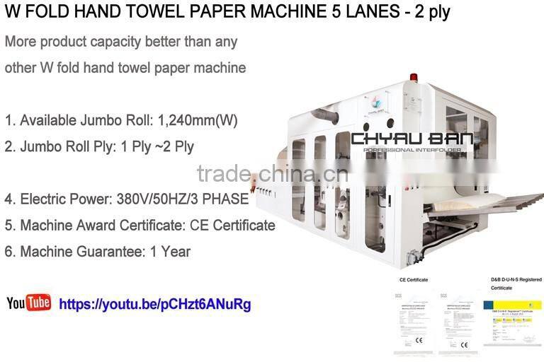 Film Wrapping Packing W Fold Hand Paper Towels Product Making Machinery