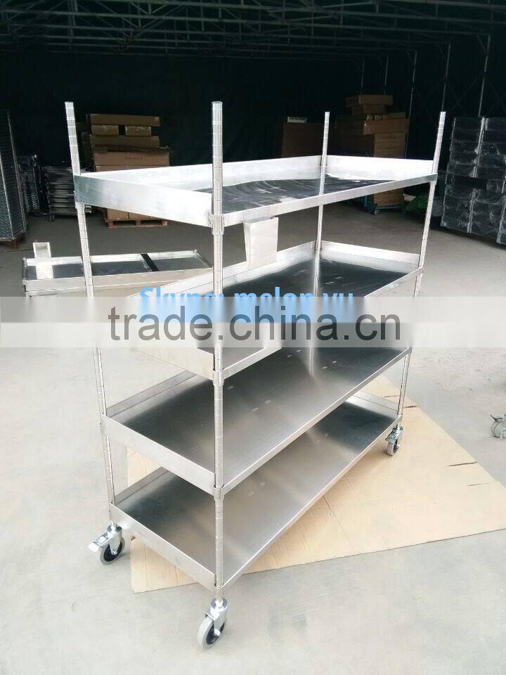 High Quality Stainless Steel Mobile Solid Shelving-12 years Professional Manufacturer&Very Competitive Price