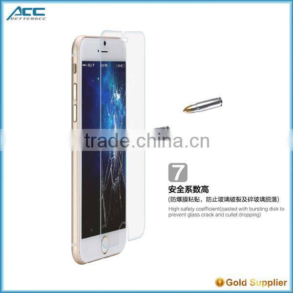 2015 new arrived hot selling factory cheap metallic plating color tempered glass screen protector for iPhone 6 6Plus