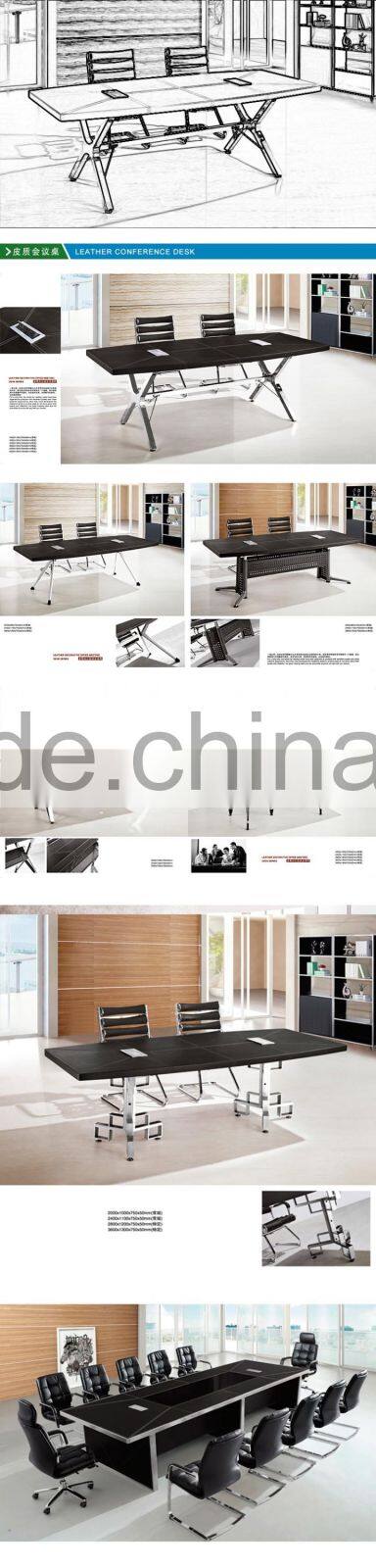 New design red rectangular wood conference table