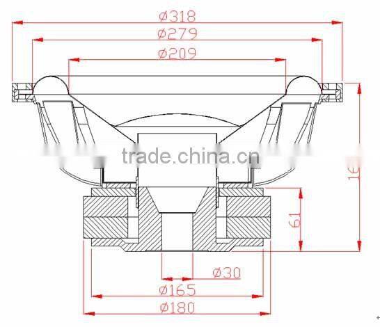 SW12-21BL 12inch 2000W music car speaker, speakers made in china